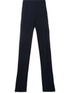 Valentino Stripe Detail Straight Trousers Blue