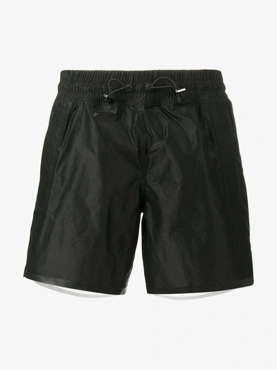 Adidas Originals Colorblocked Tech-taffeta Running Shorts In Black