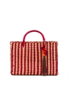 Nannacay Large Maldives Tote In Cherry