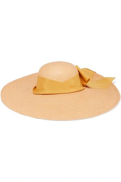 Sensi Studio Lady Ibiza Bow-embellished Toquilla Straw Hat In Beige