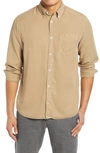 Nn07 Levon Slim Fit Solid Button-down Shirt In Dark Khaki