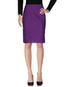 Saint Laurent Knee Length Skirt In Purple