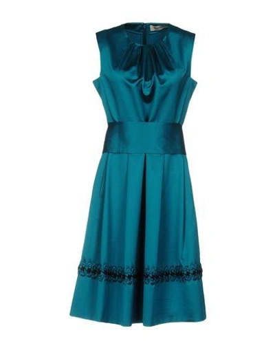 Saint Laurent Knee-length Dresses In Turquoise