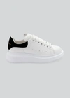 Alexander Mcqueen Round Toe Classic Lace-up Sneakers In White/black