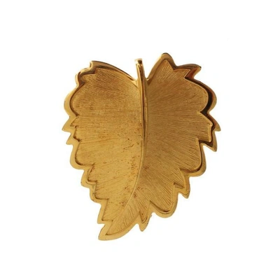 Dolce & Gabbana Gold Plated Brass Leaf Brooch