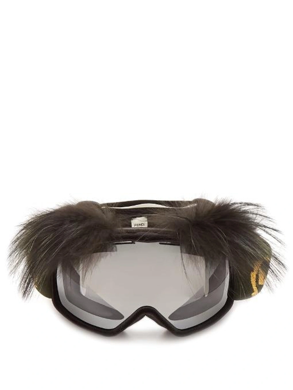 Fendi Fur-trimmed Ski Goggles In Black ModeSens