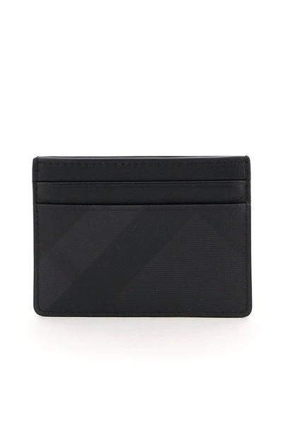 Burberry Sandon Check Cardholder In Black