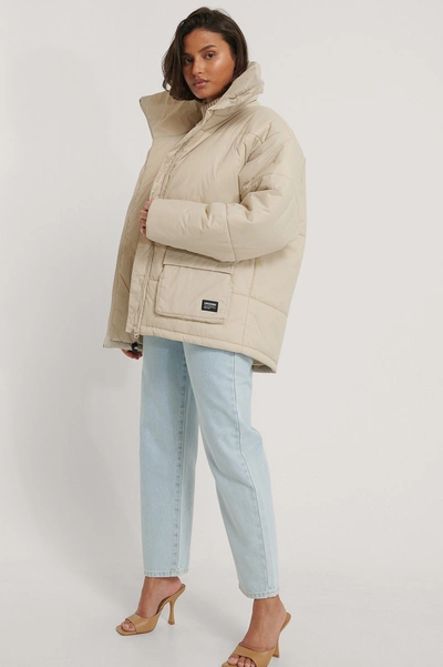 DR DENIM Whitney Puffer Jacket Beige 