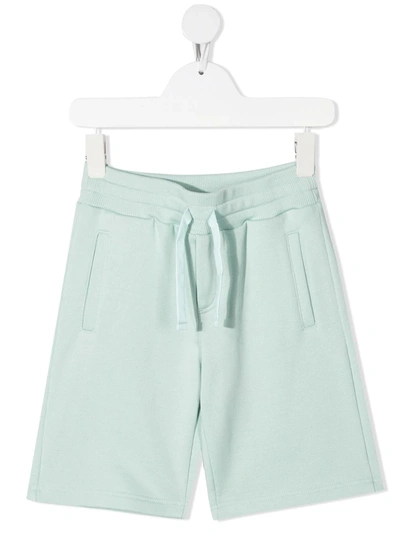 Dolce & Gabbana Kids' Straight-leg Track Shorts In Green