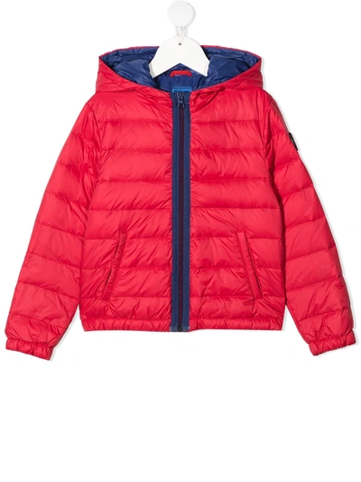 Fay Kids' Padded Zip-up Down Jacket In Rossa