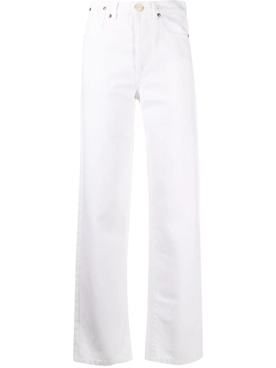 Erika Cavallini Alberic Cotton High Waisted Jeans In White