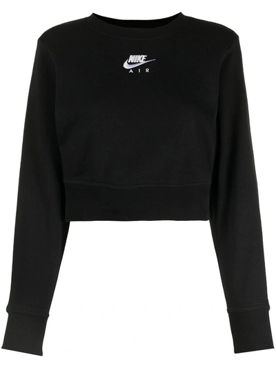 Nike Air Semi-brushed Fleece Sweatshirt In Black