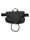 Bottega Veneta Triangle Flap Hydrology Leather Belt Bag In Black