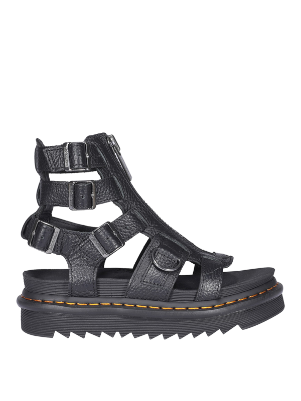 black olson sandals