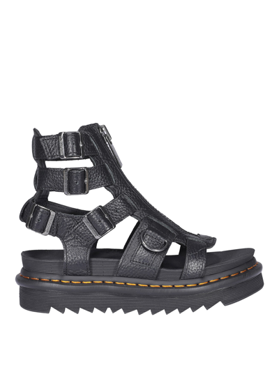 Dr. Martens' Olson Zip-front Sandals In Black