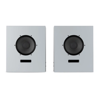 Ojas Ssense Exclusive Grey Utility Wood Bookshelf Speakers In Utility Gra