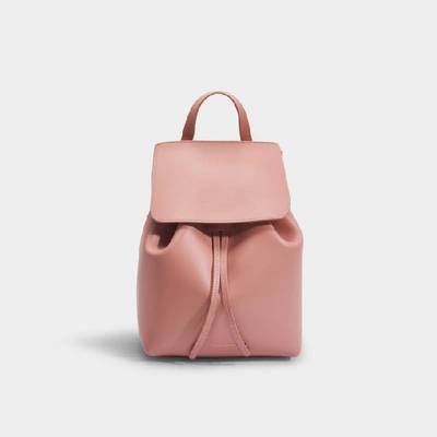 Mansur Gavriel Mini Leather Backpack In Pink