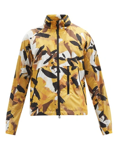 Moncler Men's 1952 Abstract-print Nylon Wind-resistant Jacket In Yellow