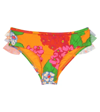 Zimmermann Kids' Riders Floral Bikini Bottoms In Multicoloured