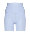 Live The Process Geometric High-rise Stretch-jersey Cycling Shorts In Celestine Blue