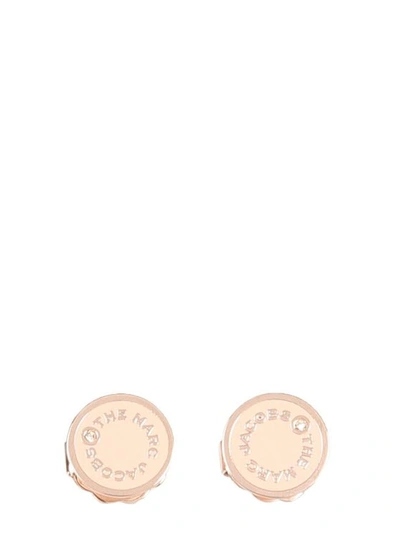 Marc Jacobs The Medallion Studs Earrings In Pink