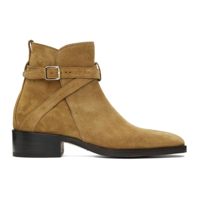 Tom Ford Tan Suede Rochester Boots In Brown