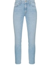 Mother The Looker High Waist Ankle Skinny Jeans In Kiss & Make Up