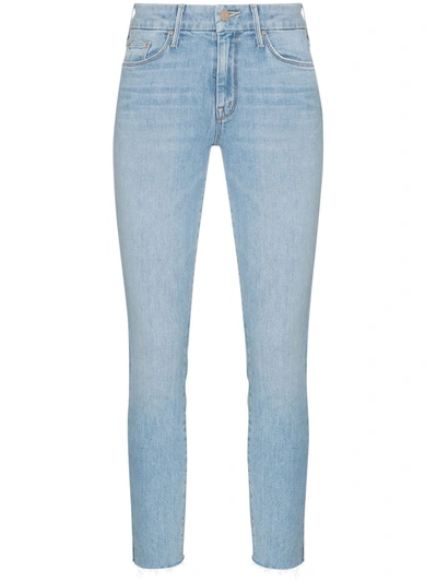 Mother The Looker High Waist Ankle Skinny Jeans In Blue