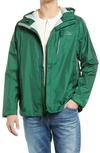 L.l.bean Trail Model Water Repellent Rain Jacket In Camp Green