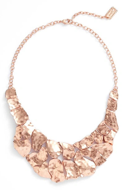 Karine Sultan Alice Statement Necklace In Rose Gold