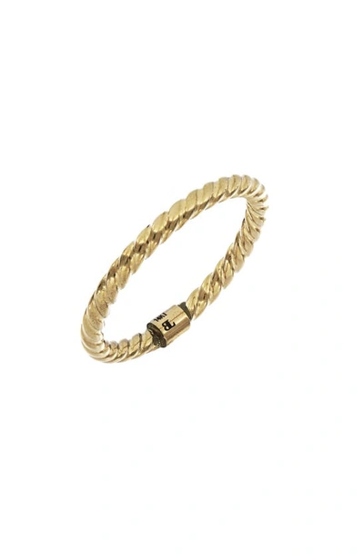 Bony Levy 14k Gold Textured Stacking Ring In Yellow Gold