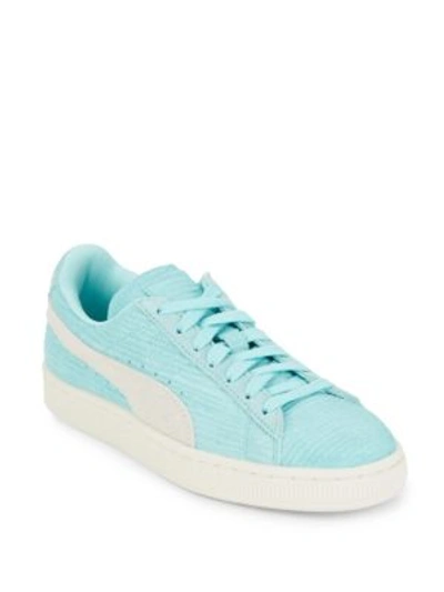 Puma Classic E Leather Sneakers In Blue