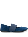 Camper Right Nina Leather Ballerina Flat In Navy/ Navy/ Navy