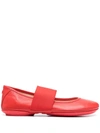 Camper Right Nina Leather Ballerina Flat In Red