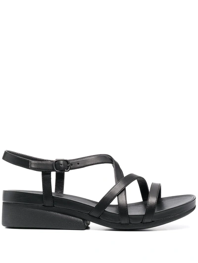 Camper Minikaah Leather Sandals In Black