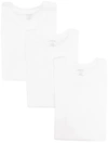 Calvin Klein Round Neck Short-sleeved T-shirt Set Of 3 In White