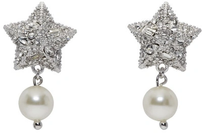 Miu Miu Crystal-star Sterling-silver Earrings