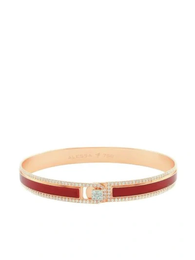 Alessa 18kt Rose Gold Diamond Spectrum Border Bracelet In Rosa