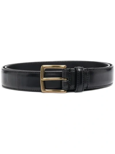 Officine Creative Oc Strip 5 Leather Belt In Black