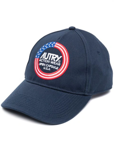 Autry Logo Embroidered Cap In Blue