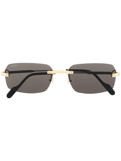 Cartier Square-frame Sunglasses In Gold