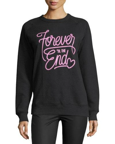 Chrldr Forever 'til The End Sweatshirt In Black