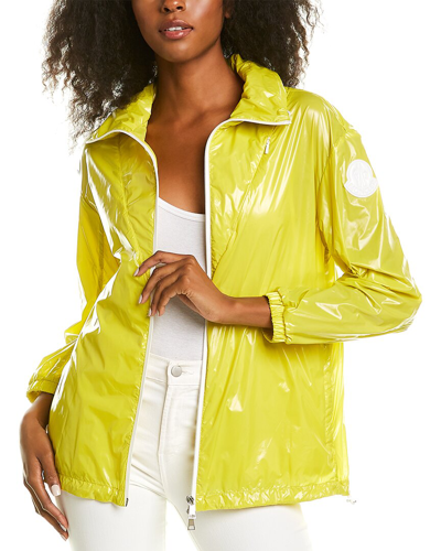 Moncler Melucta Logo Nylon Jacket In Yellow