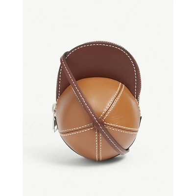 Jw Anderson Cap Nano Leather Cross-body Bag In Pecan