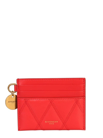 Givenchy Gv3 Red Leather Card Holder