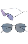 Dior 'composit 1.1s' 54mm Metal Sunglasses - Blue Palladium/ Blue Mirror