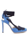 Altuzarra D'orsay Wraparound Canvas Pumps In Iris-blue