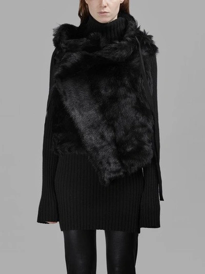 Ann Demeulemeester Women's Black Fur Waistcoat