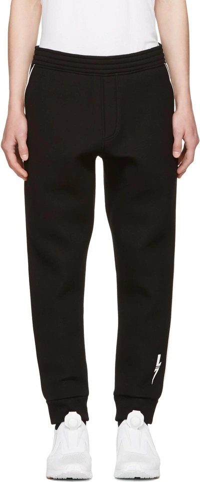 Neil Barrett Black & White Piping Lounge Pants