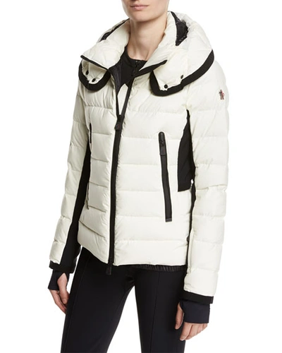Moncler Lamoura Quilted Puffer Jacket, Cream